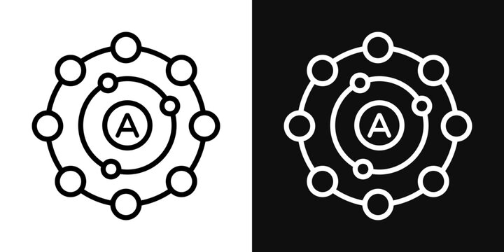 Antioxidant icons - editable stroke vector illustration