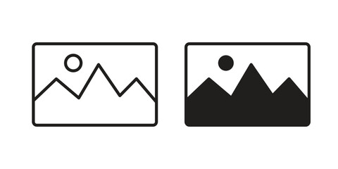 Image icons set. Simple set of vector illustrations