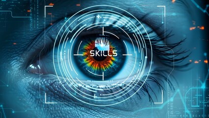 Futuristic Eye Scanning for Skills with Digital Overlay technology