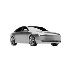 Obraz premium Sleek Silver Sedan Car Design for Modern Transportation