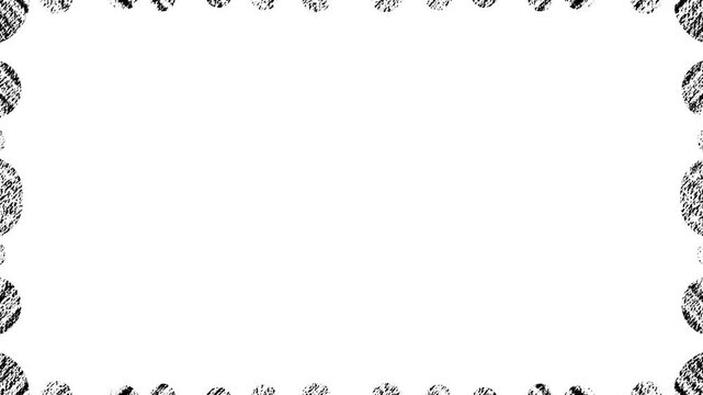 black grunge border on white background video
