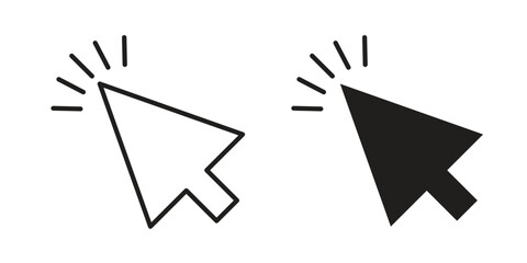 Mouse pointer icons set. Simple set of vector illustrations