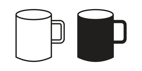 Mug icons set. Simple set of vector illustrations