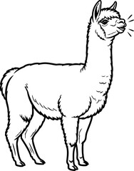 Naklejka premium andean echo playful llamas bold call, whimsical charm unveiled, isolated on transparent background