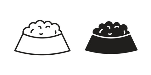 Pet food icons set. Simple set of vector illustrations