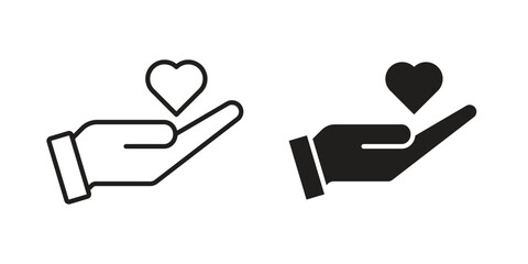 Philanthropy icons set. Simple set of vector illustrations