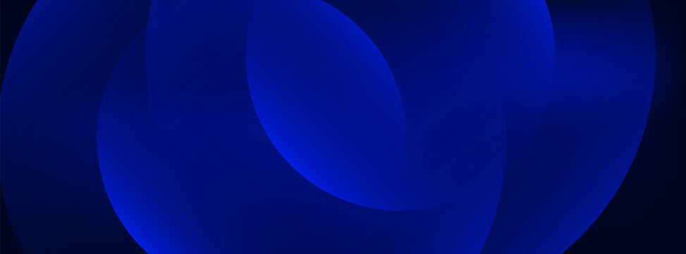 Dark Blue Abstract Background with Circles and Halftone Gradient Design. suit for bussines, banners