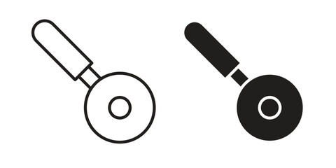 Pizza Slicer icons set. Simple set of vector illustrations