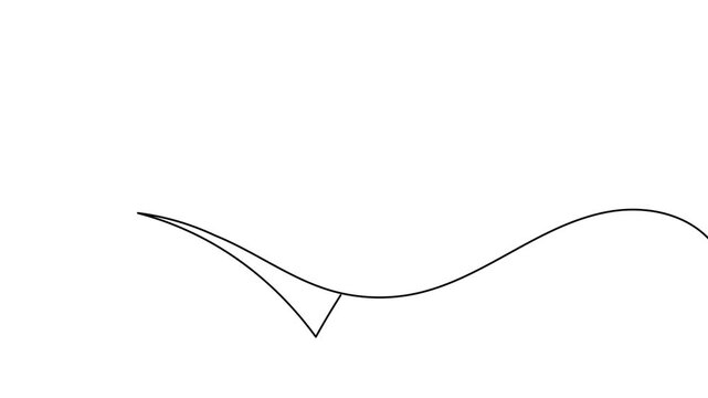 Approval check mark icon continuous one line drawing tick symbol 4k animation video