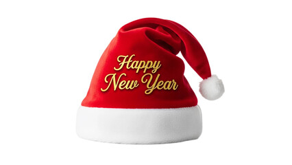 Christmas New Year's Santa Claus hat on a white isolated background