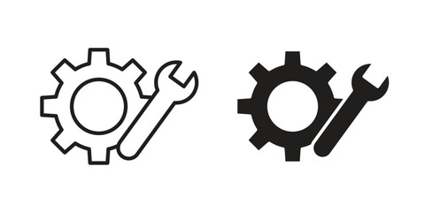 Project Development icons set. Simple set of vector illustrations
