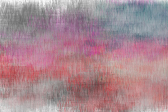 Abstract textured background with vertical brush strokes in shades of pink red gray and blue image