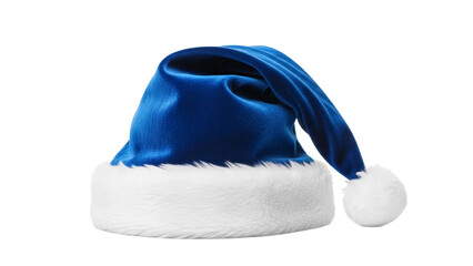  Blue Santa Claus Christmas hat on a white isolated background