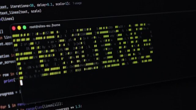 Code snippet displaying programming lines with green highlights, illustrating a developer's remote coding workflow and digital technology. Zoom