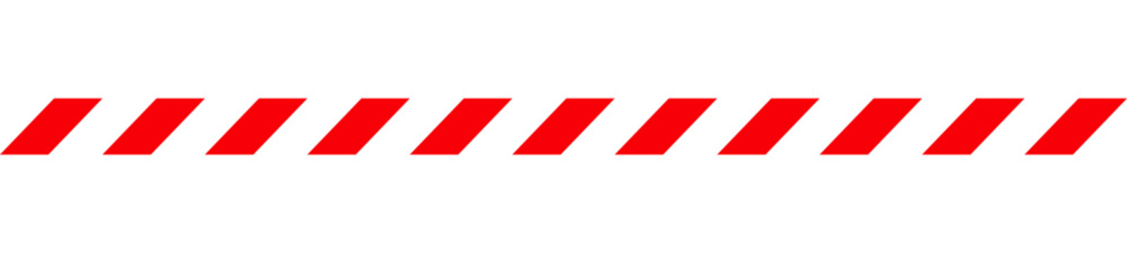 Red white striped caution tape - stock vector