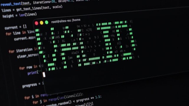 Code snippet displays programming logic with syntax highlighting on computer screen, representing software development and IT workflow. Zoom