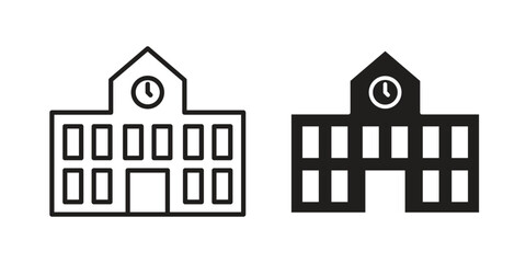 school icons set. Simple set of vector illustrations