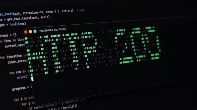 Close-up on a dark glowing screen displaying the successful HTTP 200 response and an active Linux command line prompt, symbolizing programming, server communication