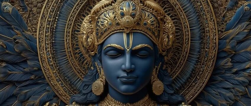 Hinduism's Lord Vishnu is a holy deity in Indian culture, religion, spiritual mythology, art, and peace.