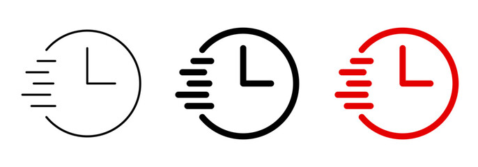 Naklejka na ściany i meble Quick icon, fast delivery symbol, quick execution