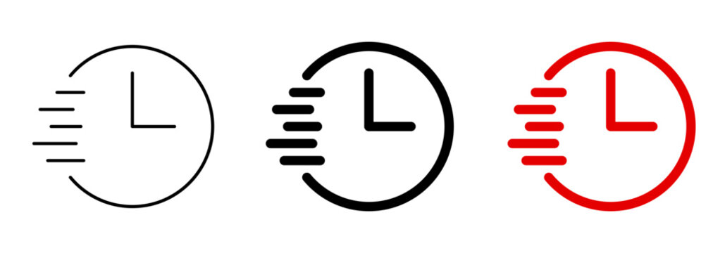 Quick icon, fast delivery symbol, quick execution