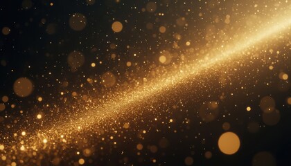 Golden glitter light trail