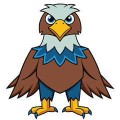 Cartoon Eagle Mascot Character Illustration