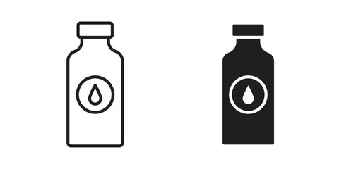 Water bottle icons set. Simple set of vector illustrations