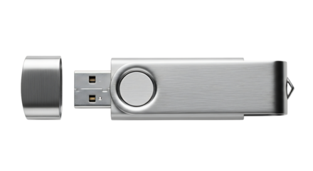 Modern Metallic Swivel USB Flash Drive for Digital Data Storage and Portable Computing