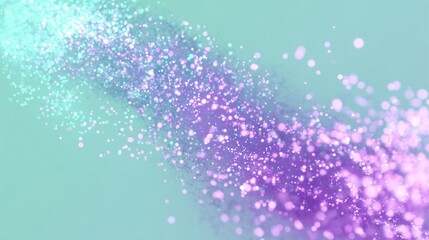 Obraz premium Abstract background showing a stream of purple and teal glitter bokeh