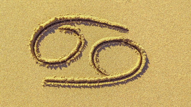 The imprint of the zodiac sign Cancer - Powered by Adobe