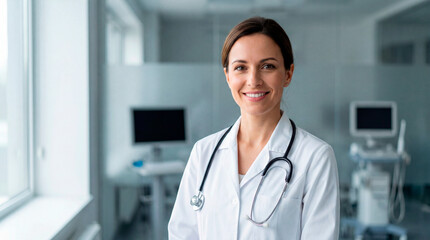 Female Doctor in Modern Medical Office