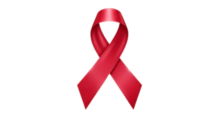 Red Awareness Ribbon Symbol for HIV AIDS Cancer and Other Causes