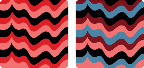 Seamless vector pattern of the American flag with abstract red and blue stripes and white stars