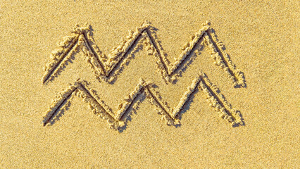 The imprint of the zodiac sign Aquarius