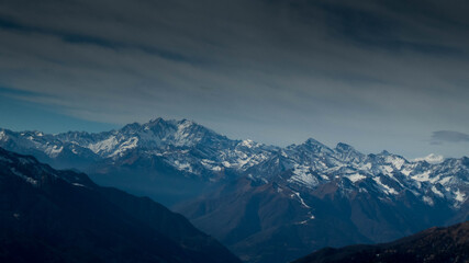 landscape during winter in vigezzo valley, italy