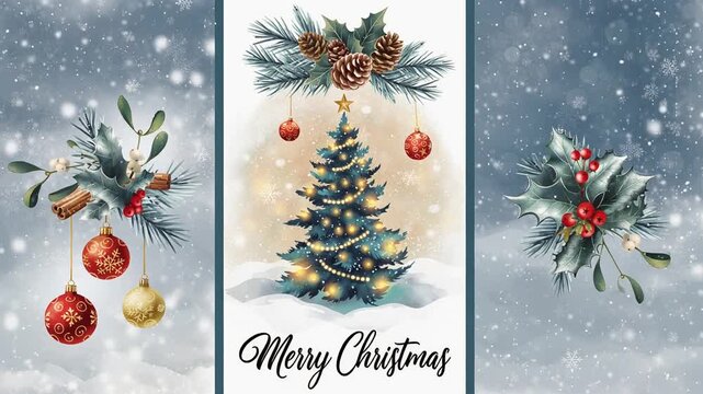 Decoraci&oacute;n navide&ntilde;a compuesta por un &aacute;rbol de escritorio con efecto nevado y una estrella dorada con purpurina. Al fondo, luces c&aacute;lidas desenfocadas crean un ambiente acogedor y festivo.