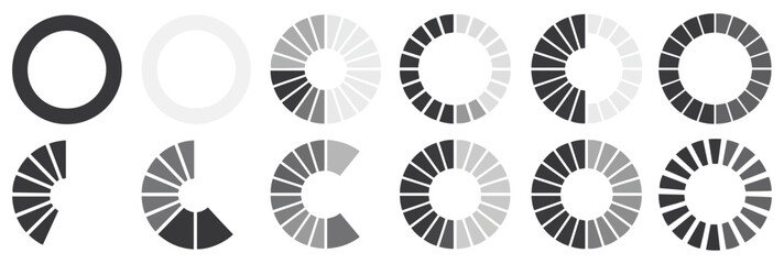 circle division infographic parts vector