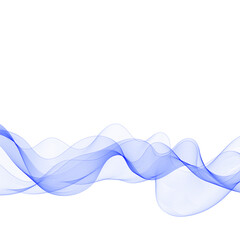 Blue wave pattern. Vector template. Abstract decor element. Eps 10