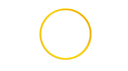 Golden ring circular jewelry shiny metal elegant accessory isolated on transparent background luxury minimal design fashion classic decorative