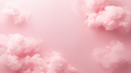 Dreamy pink smoke clouds softly diffuse on a textured pastel background, ideal for romantic themes, sweet designs, gentle backdrops, and ethereal presentations. Abstract wallpaper texture.