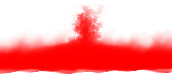 Striking abstract background featuring a vibrant field of intense red contrasted sharply against textured black borders suggesting a dramatic landscape or digital glitch effect