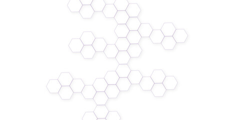 Abstract white hexagon concept background. Modern pattern polygon art in illustration art background.  geometry science and technology.