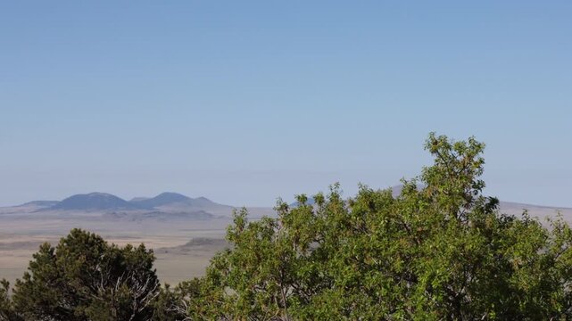 View of the Raton-Clayton Volcanic Field from the top of the cone at Capulin Volcano National Monument in northeastern New Mexico, USA