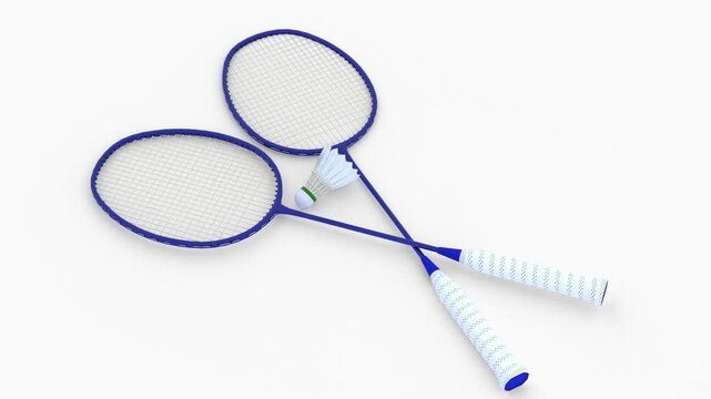 badminton rackets with shuttlecock