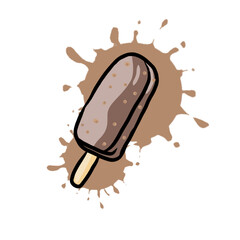 chocolate ice cream with chocolate