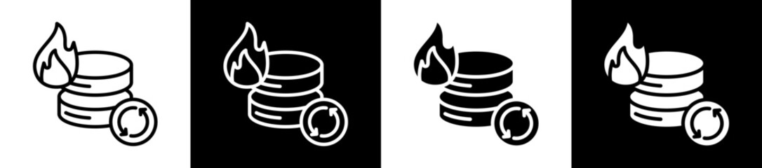 Disaster Recovery Icon Set In Black And White Filled Style Collection