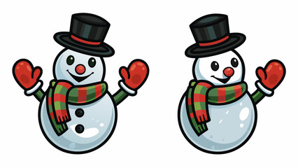 Adorable cartoon Christmas elf character design front and back view perfect for holiday projects