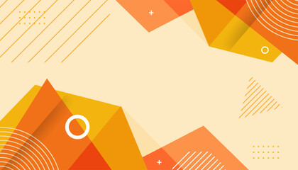 Modern Abstract Geometric Background with Orange Shades