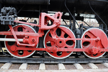 steam locomotive wheels © Sunday